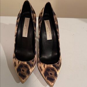 Stella McCartney Animal Print Heels - Black and Brown